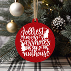 Imperfect Jolliest Handcrafted Wooden 3D Christmas Ornament Set Limited Edition Tree Decor BandsCo Straps