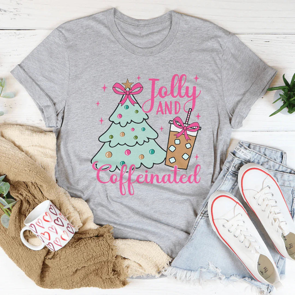 Jolly And Coffeinated Tee Peachy Sunday