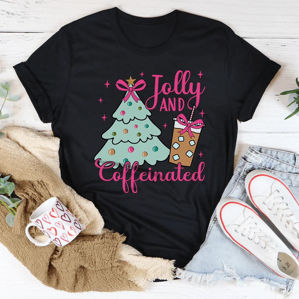 Jolly And Coffeinated Tee Peachy Sunday