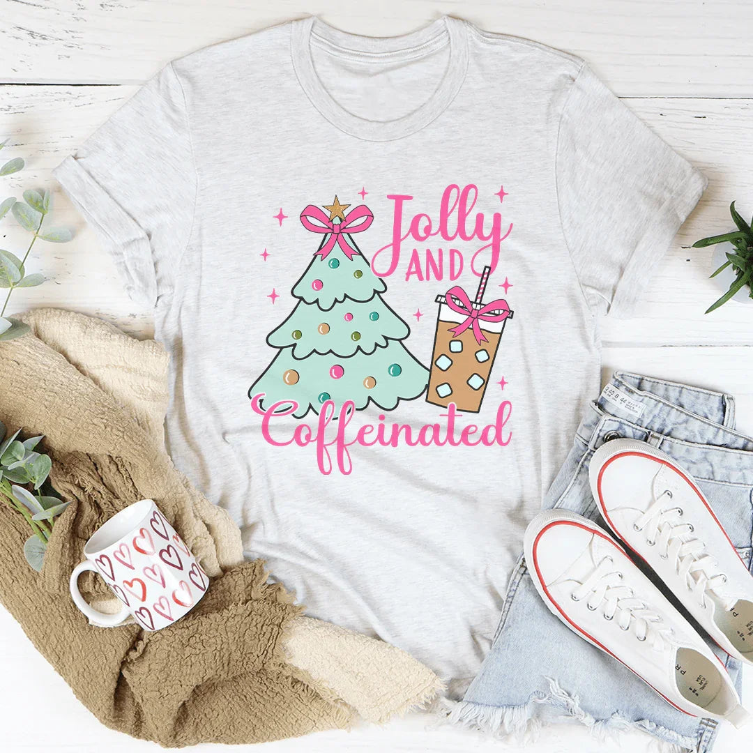 Jolly And Coffeinated Tee Peachy Sunday