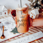 Freaking Jolly 17oz Tumbler With Bamboo Lid, 2 Stainless Straws And Cleaner BandsCo Straps