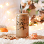 Freaking Jolly 17oz Tumbler With Bamboo Lid, 2 Stainless Straws And Cleaner BandsCo Straps