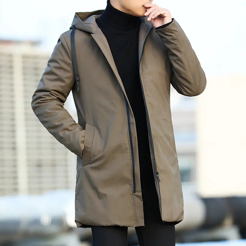 Men's Casual Thick Hooded Jacket Pi-Mart
