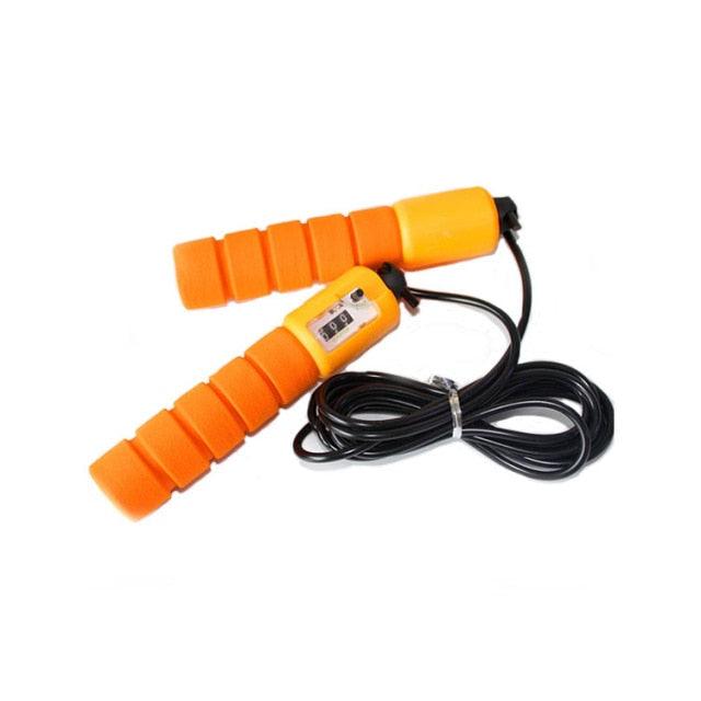 Jump Rope Skipping Electronic Counter Adjustable Fast Speed Counting Skipping Rope Wire Gym Workout Professional Sponge Jump Rope With Electronic Counter Soft Adjustable Fast Speed Counting Skipping Rope Stevvex