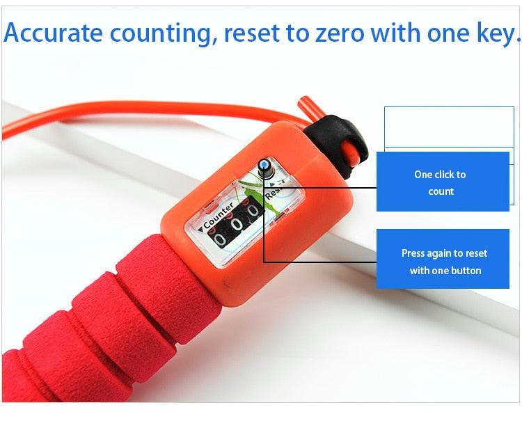 Jump Rope Skipping Electronic Counter Adjustable Fast Speed Counting Skipping Rope Wire Gym Workout Professional Sponge Jump Rope With Electronic Counter Soft Adjustable Fast Speed Counting Skipping Rope Stevvex