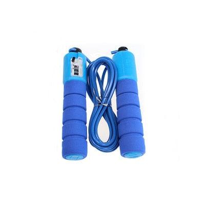 Jump Rope Skipping Electronic Counter Adjustable Fast Speed Counting Skipping Rope Wire Gym Workout Professional Sponge Jump Rope With Electronic Counter Soft Adjustable Fast Speed Counting Skipping Rope Stevvex