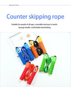 Jump Rope Skipping Electronic Counter Adjustable Fast Speed Counting Skipping Rope Wire Gym Workout Professional Sponge Jump Rope With Electronic Counter Soft Adjustable Fast Speed Counting Skipping Rope Stevvex