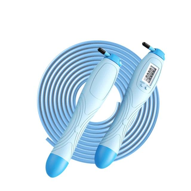 Jump Rope With Counter Adjustable Digital Counting Jumping Rope LCD Digital Counting Skipping Ropes Adjustable Weight Calories Time Setting With Sound Reminder Jump Ropes For Fitness Exercise Workout Gym Stevvex