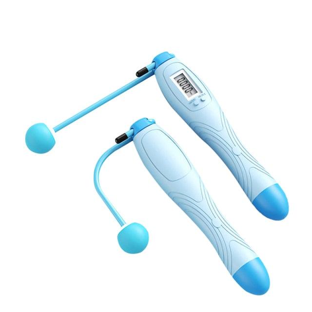 Jump Rope With Counter Adjustable Digital Counting Jumping Rope LCD Digital Counting Skipping Ropes Adjustable Weight Calories Time Setting With Sound Reminder Jump Ropes For Fitness Exercise Workout Gym Stevvex