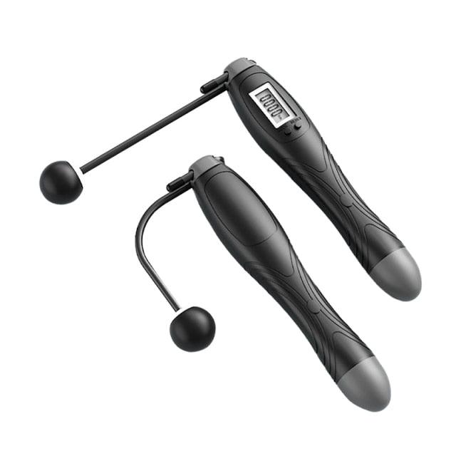 Jump Rope With Counter Adjustable Digital Counting Jumping Rope LCD Digital Counting Skipping Ropes Adjustable Weight Calories Time Setting With Sound Reminder Jump Ropes For Fitness Exercise Workout Gym Stevvex