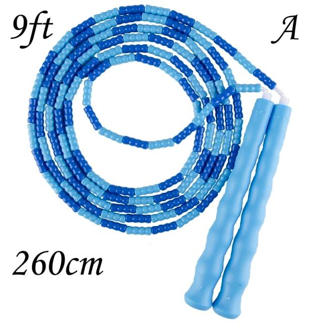 Jump Skipping Rope Beginner Soft Beaded Adjustable Tangles Free Fitness Skipping Rope For Men Women Kids Soft Beaded Skipping Rope Keeping Fit For Training Workout And Weight Loss Stevvex