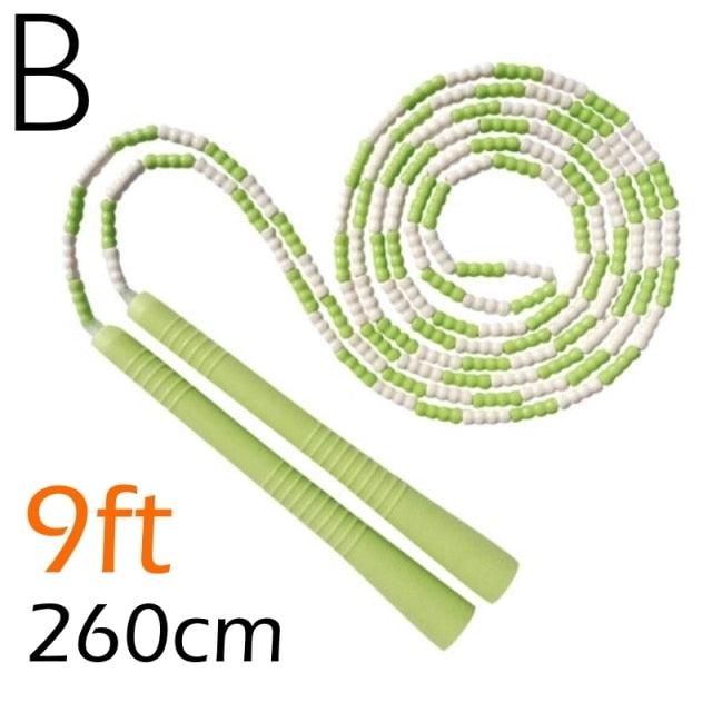 Jump Skipping Rope Beginner Soft Beaded Adjustable Tangles Free Fitness Skipping Rope For Men Women Kids Soft Beaded Skipping Rope Keeping Fit For Training Workout And Weight Loss Stevvex