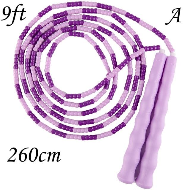 Jump Skipping Rope Beginner Soft Beaded Adjustable Tangles Free Fitness Skipping Rope For Men Women Kids Soft Beaded Skipping Rope Keeping Fit For Training Workout And Weight Loss Stevvex