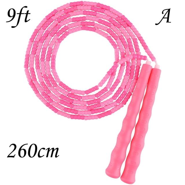 Jump Skipping Rope Beginner Soft Beaded Adjustable Tangles Free Fitness Skipping Rope For Men Women Kids Soft Beaded Skipping Rope Keeping Fit For Training Workout And Weight Loss Stevvex