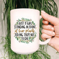 Just A Girl Standing In Front Of Her Plants Ceramic Mug 15 oz Peachy Sunday