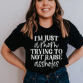 Just A Mom Tee Peachy Sunday