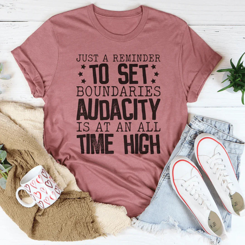 Just A Reminder To Set Boundaries Tee Peachy Sunday