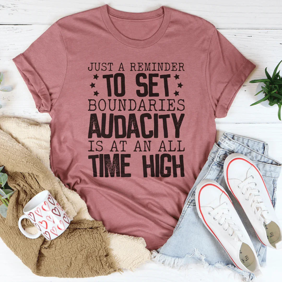 Just A Reminder To Set Boundaries Tee Peachy Sunday