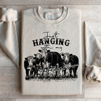 Just Hanging Out With My Heifers Sweatshirt Peachy Sunday