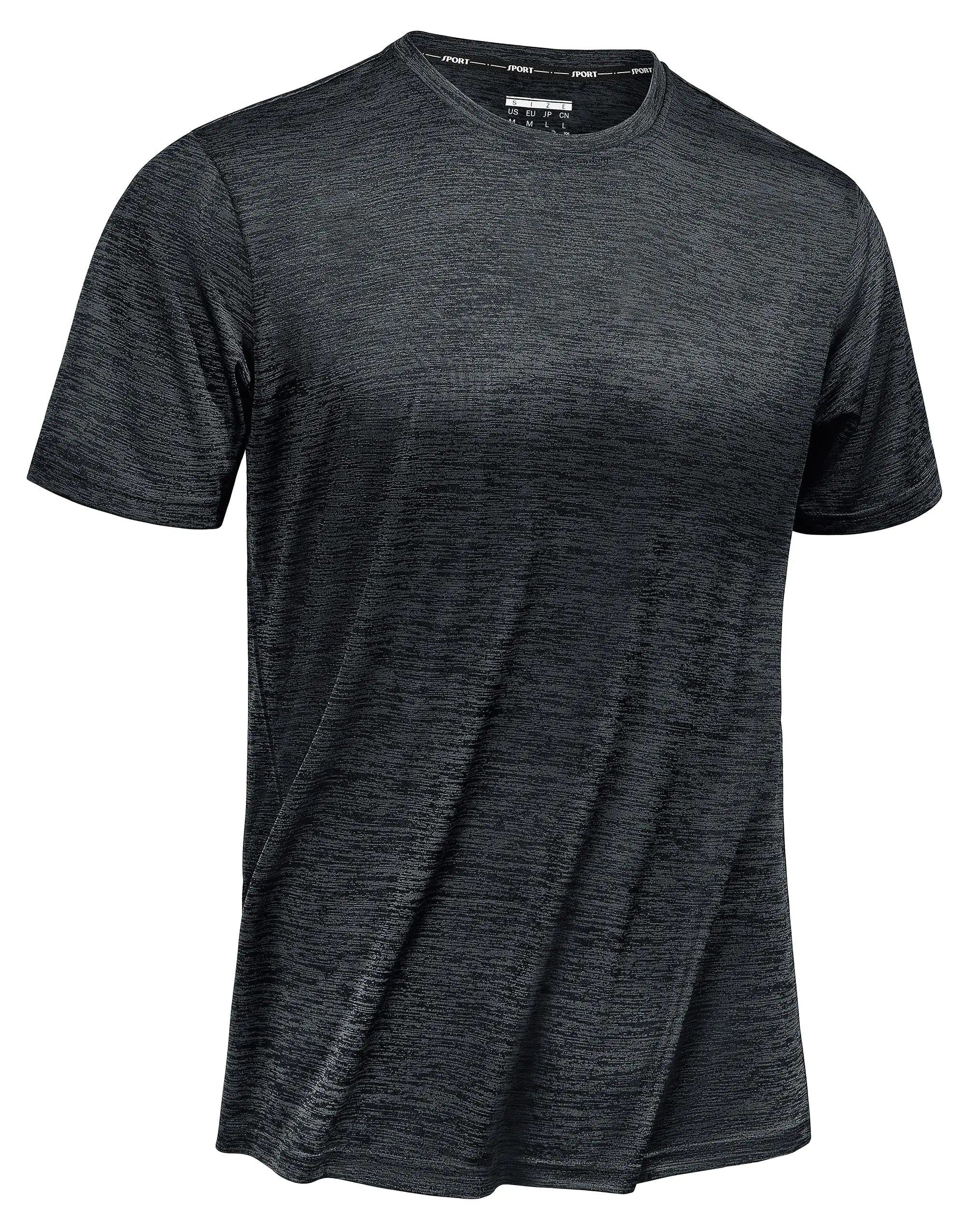 TACVASEN Tee Shirts for Men Athletic Shirt Jogging Shirt Workout Shirts Fitness T Shirts for Men Quick Dry Tee Shirt Crew Neck Black Muscle Shirts Lootquake LLC