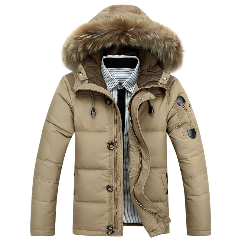 Short Solid Color Thick Down Jacket Pi-Mart