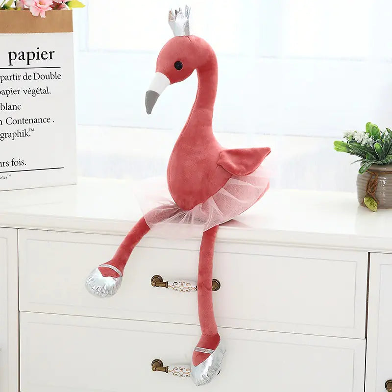 Cute Crown Ballerina Flamingo Swan Plush Toy Pi-Mart