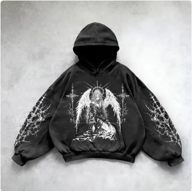 Urban Vibe Hooded Y2K Streetwear Sweatshirt Pi-Mart