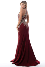 High neck mermaid dress Purplish Diva