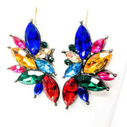 Kaleidoscope Angel Dangle Earrings Colorful Crystal
