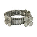 Kali Flower Bracelet Boho Handwoven Metal Beads Cotton Thread Adjustable BandsCo Straps