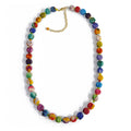 Kantha Bead Necklace Recycled Sari Fabric Handmade Colorful Ethnic Jewelry BandsCo Straps