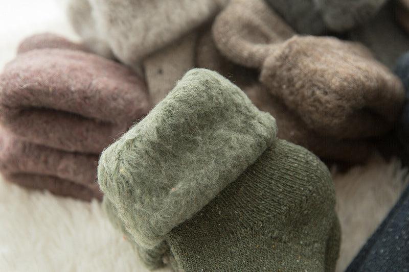 Kawaii Cute Socks Thicker Solid Socks Merino Wool Rabbit Socks Against Cold Snow Winter Warm Funny Happy Unisex Thick Warm Socks For Men And Women Stevvex