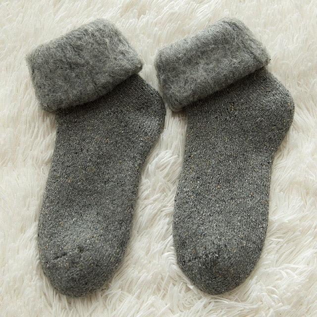 Kawaii Cute Socks Thicker Solid Socks Merino Wool Rabbit Socks Against Cold Snow Winter Warm Funny Happy Unisex Thick Warm Socks For Men And Women Stevvex