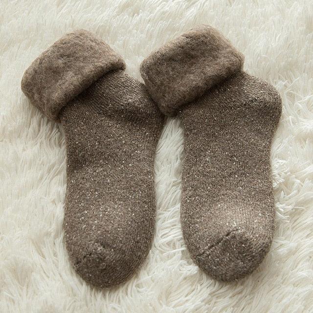 Kawaii Cute Socks Thicker Solid Socks Merino Wool Rabbit Socks Against Cold Snow Winter Warm Funny Happy Unisex Thick Warm Socks For Men And Women Stevvex