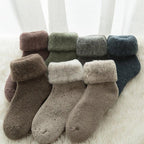 Kawaii Cute Socks Thicker Solid Socks Merino Wool Rabbit Socks Against Cold Snow Winter Warm Funny Happy Unisex Thick Warm Socks For Men And Women Stevvex
