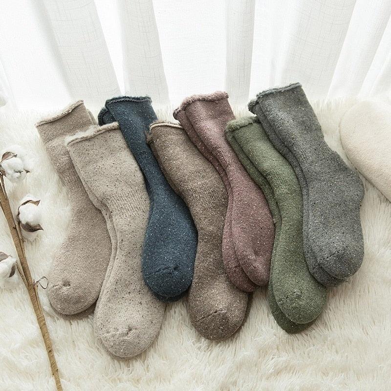 Kawaii Cute Socks Thicker Solid Socks Merino Wool Rabbit Socks Against Cold Snow Winter Warm Funny Happy Unisex Thick Warm Socks For Men And Women Stevvex