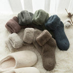 Kawaii Cute Socks Thicker Solid Socks Merino Wool Rabbit Socks Against Cold Snow Winter Warm Funny Happy Unisex Thick Warm Socks For Men And Women Stevvex