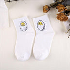 Kawaii Women Animals Cartoon Tube Socks Cute Egg Rabbit Panther Cotton Long Socks Female and Ladies Pink Milk White Short Ankle Socks For Women Stevvex