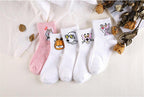 Kawaii Women Animals Cartoon Tube Socks Cute Egg Rabbit Panther Cotton Long Socks Female and Ladies Pink Milk White Short Ankle Socks For Women Stevvex