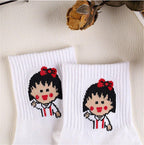 Kawaii Women Animals Cartoon Tube Socks Cute Egg Rabbit Panther Cotton Long Socks Female and Ladies Pink Milk White Short Ankle Socks For Women Stevvex