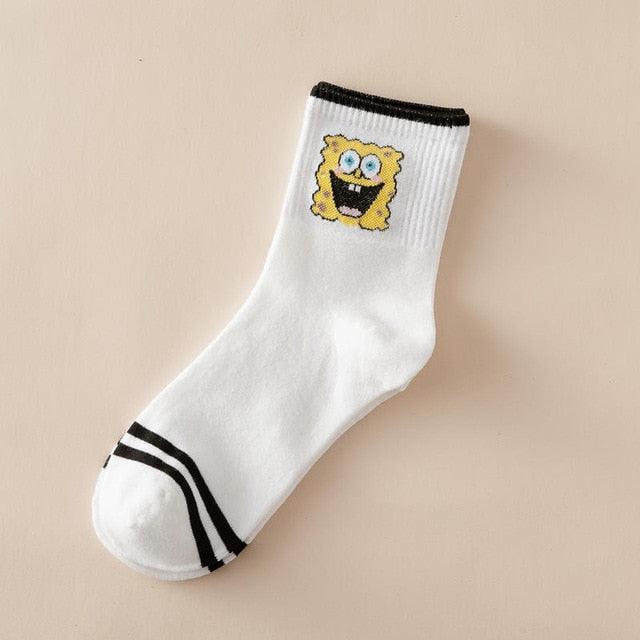 Kawaii Women Animals Cartoon Tube Socks Cute Egg Rabbit Panther Cotton Long Socks Female and Ladies Pink Milk White Short Ankle Socks For Women Stevvex