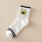 Kawaii Women Animals Cartoon Tube Socks Cute Egg Rabbit Panther Cotton Long Socks Female and Ladies Pink Milk White Short Ankle Socks For Women Stevvex