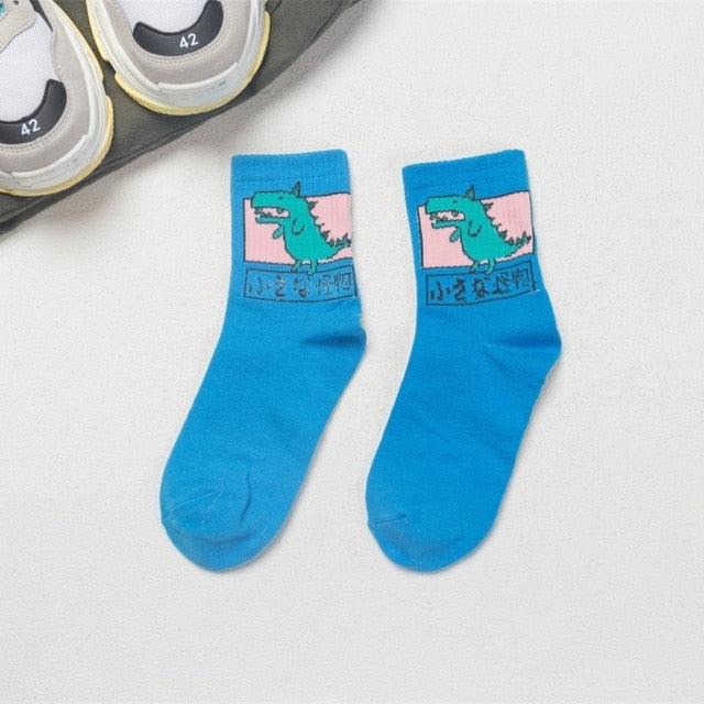 Kawaii Women Animals Cartoon Tube Socks Cute Egg Rabbit Panther Cotton Long Socks Female and Ladies Pink Milk White Short Ankle Socks For Women Stevvex