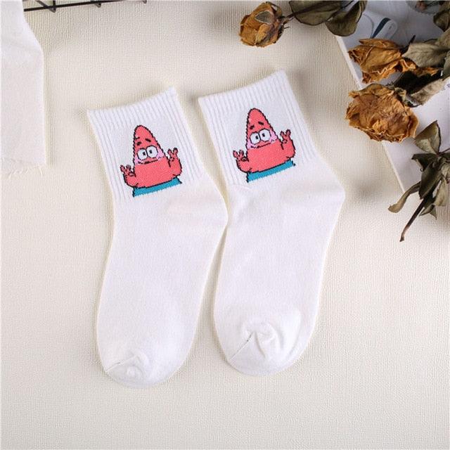 Kawaii Women Animals Cartoon Tube Socks Cute Egg Rabbit Panther Cotton Long Socks Female and Ladies Pink Milk White Short Ankle Socks For Women Stevvex