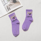 Kawaii Women Animals Cartoon Tube Socks Cute Egg Rabbit Panther Cotton Long Socks Female and Ladies Pink Milk White Short Ankle Socks For Women Stevvex