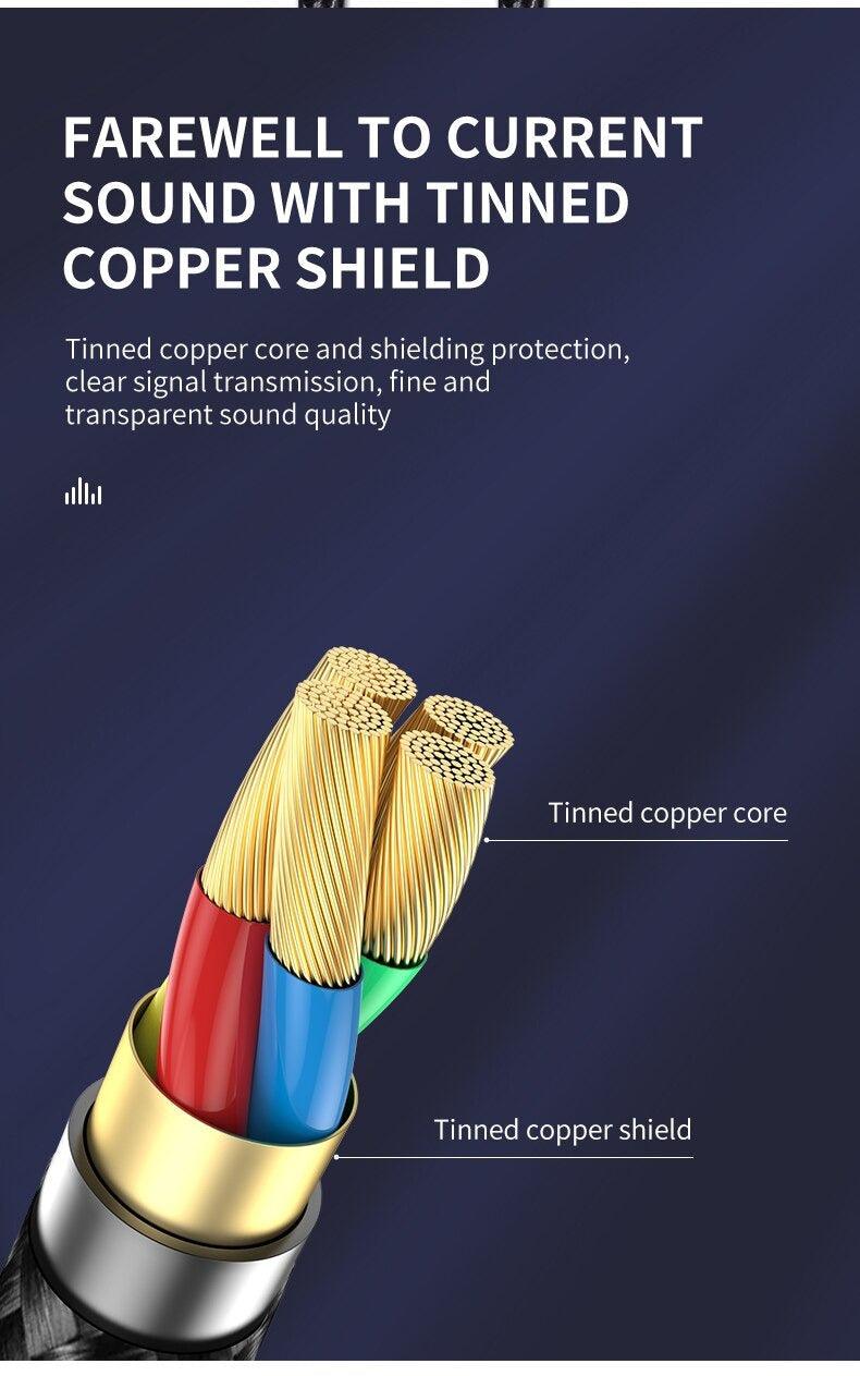 AUX Cable Jack 3.5mm Audio Jack Speaker Audio Cable Stereo Aux Cord 90 Degree Right Angle Aux Cable Compatible Cable For Headphones Car Tablets Speakers Stevvex
