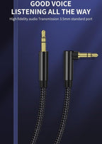 AUX Cable Jack 3.5mm Audio Jack Speaker Audio Cable Stereo Aux Cord 90 Degree Right Angle Aux Cable Compatible Cable For Headphones Car Tablets Speakers Stevvex
