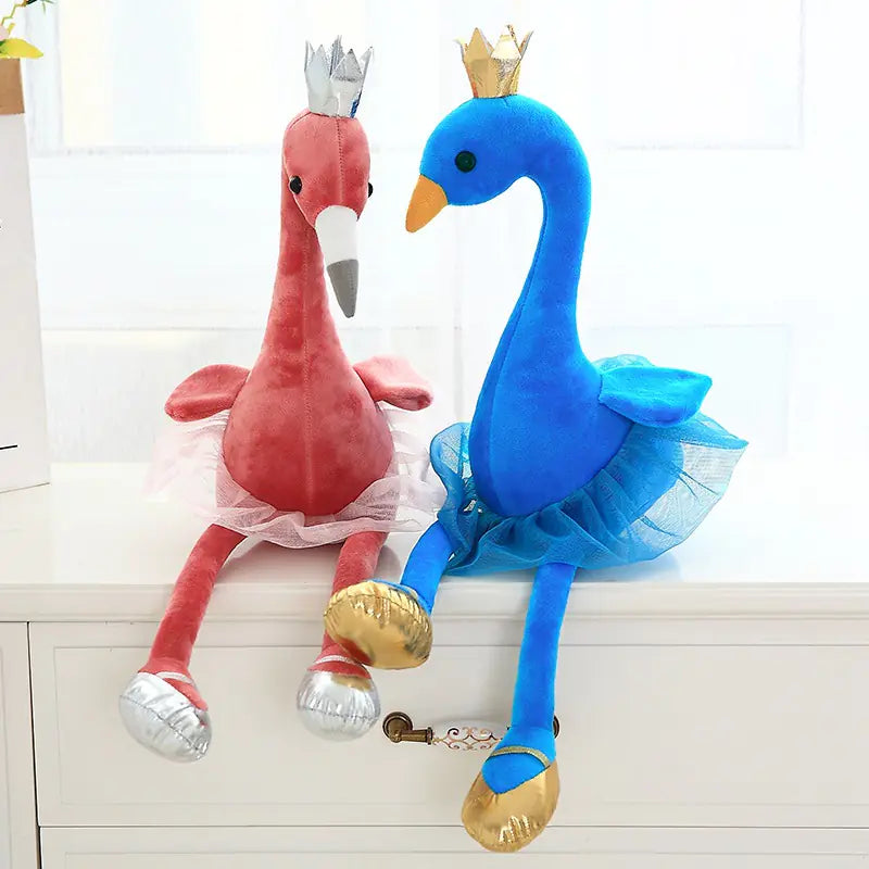 Cute Crown Ballerina Flamingo Swan Plush Toy Pi-Mart