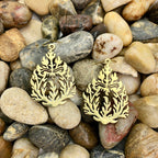 Khmer Temple Recycled Brass Earrings Handcast From Cambodian Bombshell Metal BandsCo Straps