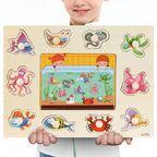 Kids 3D Puzzle Wooden Toys Colorful Geometry Shape Cognition Wood Puzzle Children Early Learning Educational Montessori Toys - SJB-DIAMOND ELITES
